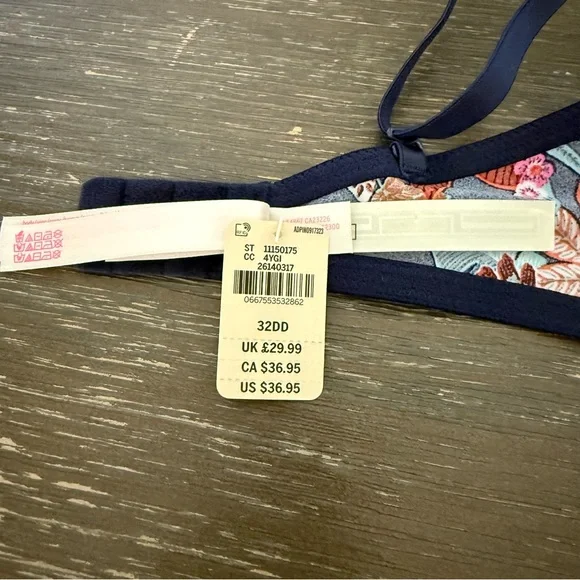 NWT Pink By Victoria's Secret Wear Everywhere Bra Push Up 32DD Tropical Botanic - Picture 5 of 8
